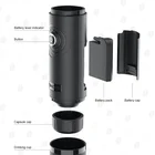 Electric Minipresso Coffee Maker with USB Adaptor Plug and Battery for Traveler