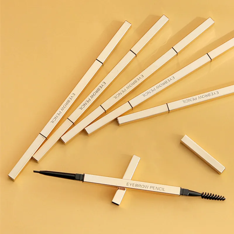 Wholesale thin brow slim gold double sided eyebrow pencil waterproof suppliers custom private label no logo eyebrow with brush, Five colors
Wholesale thin brow slim gold double sided eyebrow pencil waterproof suppliers custom private label no logo eyebrow with brush, Five colors