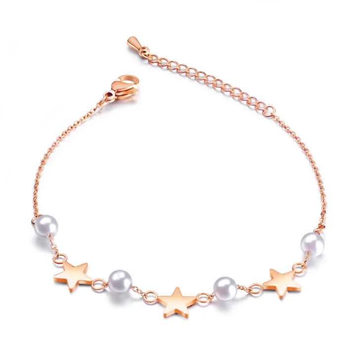 Fashion Star Bracelet Jewelry Stainless Steel Pearl Link Star Custom Message Bracelet
Fashion Star Bracelet Jewelry Stainless Steel Pearl Link Star Custom Message Bracelet