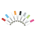 Multifunction mini magnet keychain usb charging data cable with Micro Type C IOS connector