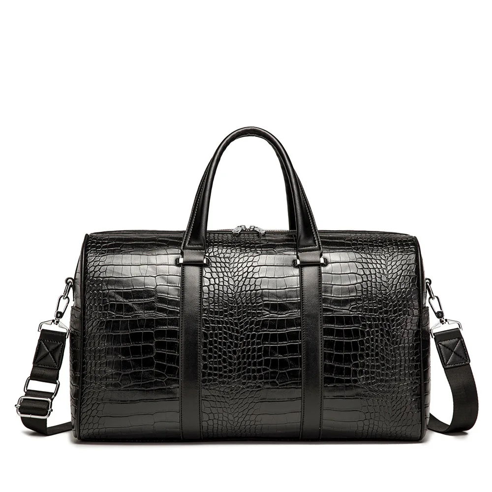 High Quality PU leather Waterproof Travel Flight Duffel Luggage Bag for men, Black
High Quality PU leather Waterproof Travel Flight Duffel Luggage Bag for men, Black