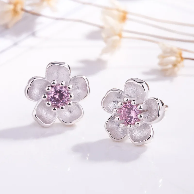 1 Pair Peach Flower Earrings Zircon Flower Earring for Women Fashion Fine Jewelry 2020 Stud Earrings Alloy Ethnic Silver Plated
1 Pair Peach Flower Earrings Zircon Flower Earring for Women Fashion Fine Jewelry 2020 Stud Earrings Alloy Ethnic Silver Plated