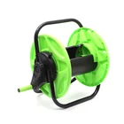 Abs Plastic Garden Freestanding 1/2 Water Hose Reel Cart With Flexible Handle