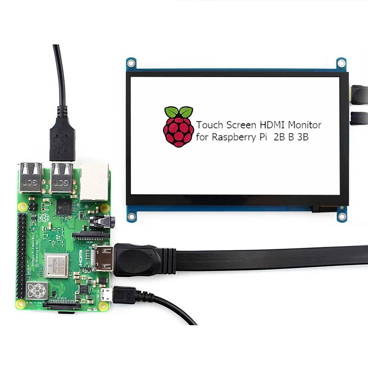 

Custom 7 10 10.1 12.1 13.3 Inch IPS 800x480 TFT LCD Panel USB Touch Screen Display Raspberry Pi 3 4 b Monitor