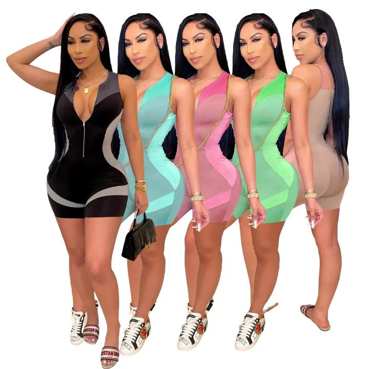 High Quality Jumpsuit 2021 Sexy Print Women Tight Sleeveless Jumpsuit Shorts Rompers
High Quality Jumpsuit 2021 Sexy Print Women Tight Sleeveless Jumpsuit Shorts Rompers