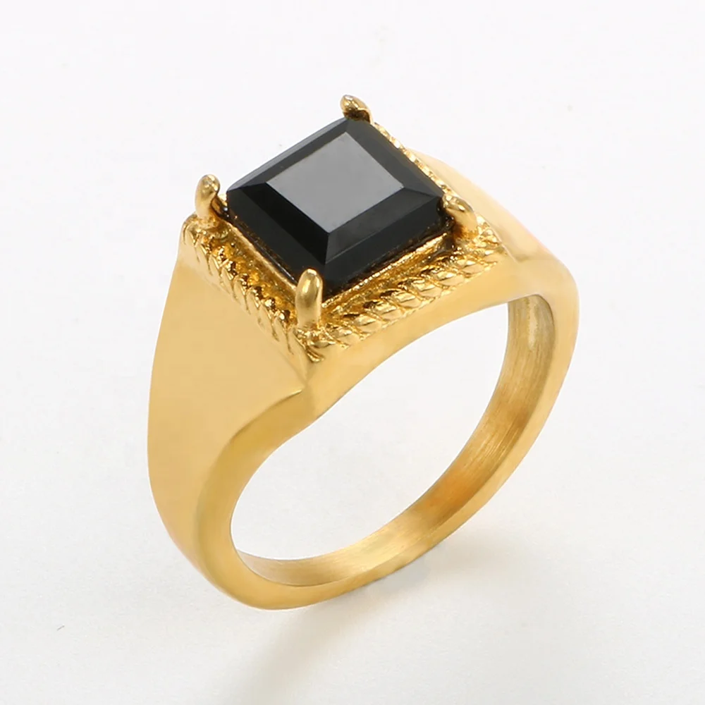 Brand Popular Jewelry Ring With Black Stone Trendy Stainless Steel Gold Plated Ring Gold Plated Gemstone Ring, Gold/silver/rose gold
Brand Popular Jewelry Ring With Black Stone Trendy Stainless Steel Gold Plated Ring Gold Plated Gemstone Ring, Gold/silver/rose gold