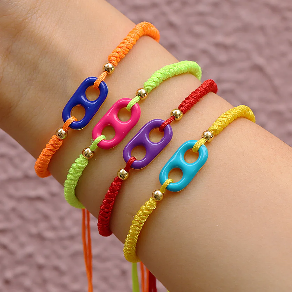 enamel colorful Gold-plated Copper New Color Pig Nose Chain Handmade Bracelets jewelry SL-B003
enamel colorful Gold-plated Copper New Color Pig Nose Chain Handmade Bracelets jewelry SL-B003