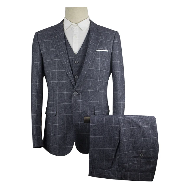 Latest design plaid dark Grey 3 pieces slim fit wedding blazer coat pant men suits for men italian, Dark gray
Latest design plaid dark Grey 3 pieces slim fit wedding blazer coat pant men suits for men italian, Dark gray