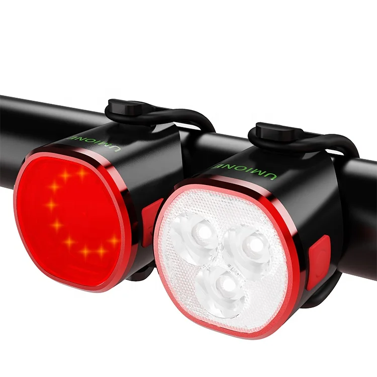 2022 UMIONE USB Rechargeable Super Bright Bicycle Light Sets Waterproof Bike Lights Front And Back 3 Modes Bike Headlight Promo
2022 UMIONE USB Rechargeable Super Bright Bicycle Light Sets Waterproof Bike Lights Front And Back 3 Modes Bike Headlight Promo