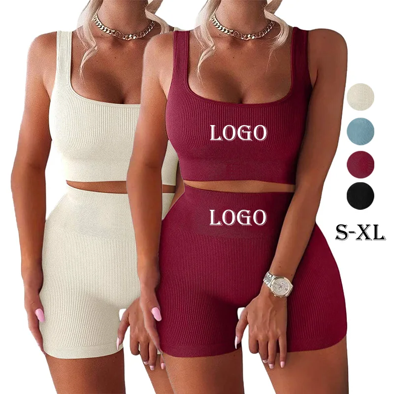 2022 Summer Fashion Oustfits Ribbed Knit Sexy Crop Top 2 Piece Set Women Two Piece Set 
2022 Summer Fashion Oustfits Ribbed Knit Sexy Crop Top 2 Piece Set Women Two Piece Set