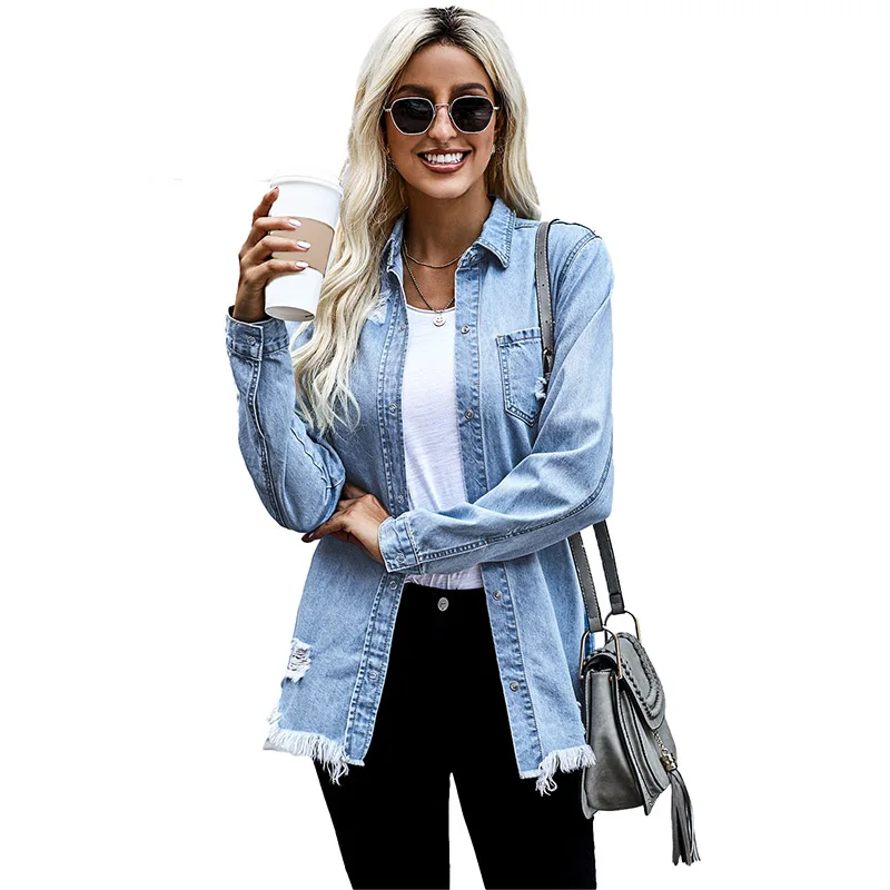2020 Custom Wholesale New Style Fall Ladies Blue Cotton Denim Jean Women's Jackets, Customized fall jackets women
2020 Custom Wholesale New Style Fall Ladies Blue Cotton Denim Jean Women's Jackets, Customized fall jackets women
