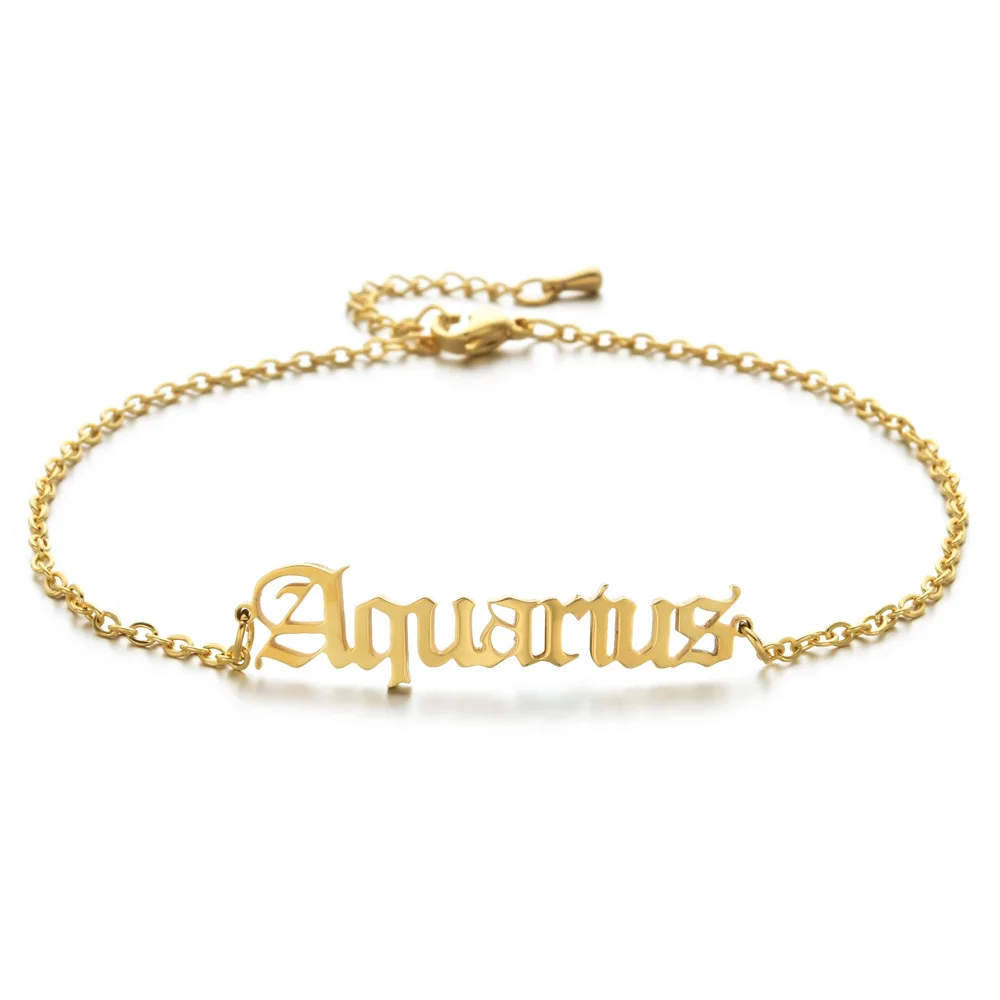 Jialin Jewelry Wholesale 18k gold plated stainless steel 12 zodiac sign charm bracelet women
Jialin Jewelry Wholesale 18k gold plated stainless steel 12 zodiac sign charm bracelet women