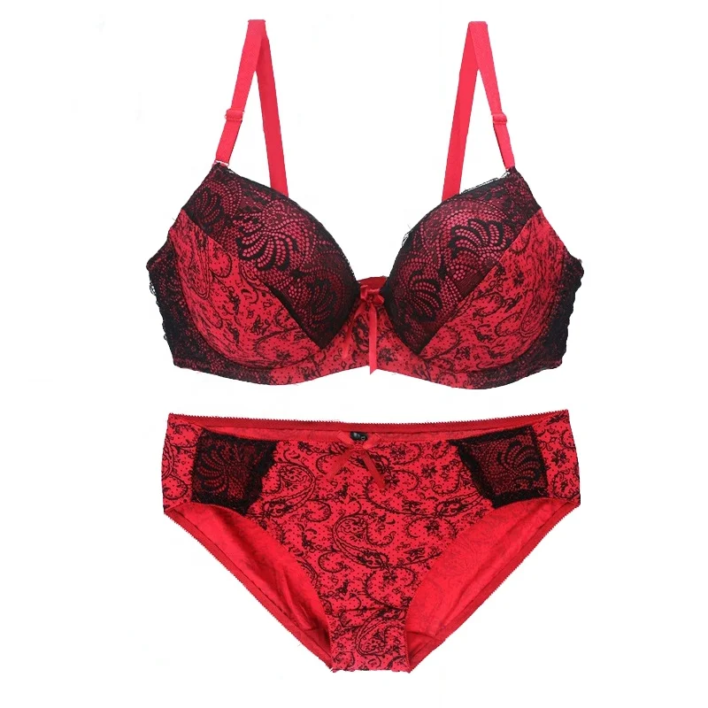 Dropship Good Selling Plus Size Women Bra And Panties Sexy Red Vintage Design Bras Set
Dropship Good Selling Plus Size Women Bra And Panties Sexy Red Vintage Design Bras Set