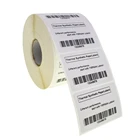 Custom roll blank printable direct thermal synthetic paper adhesive label sticker for barcode printer