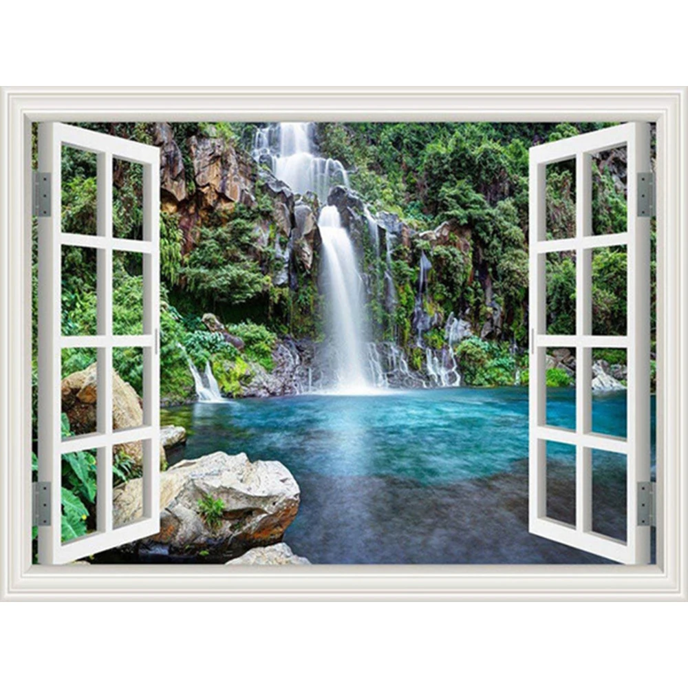 Diamond Mosaic Window 5D DIY Art Painting Embroidery Handwork Landscape Waterfall Home Decoration Craft Kit
Diamond Mosaic Window 5D DIY Art Painting Embroidery Handwork Landscape Waterfall Home Decoration Craft Kit