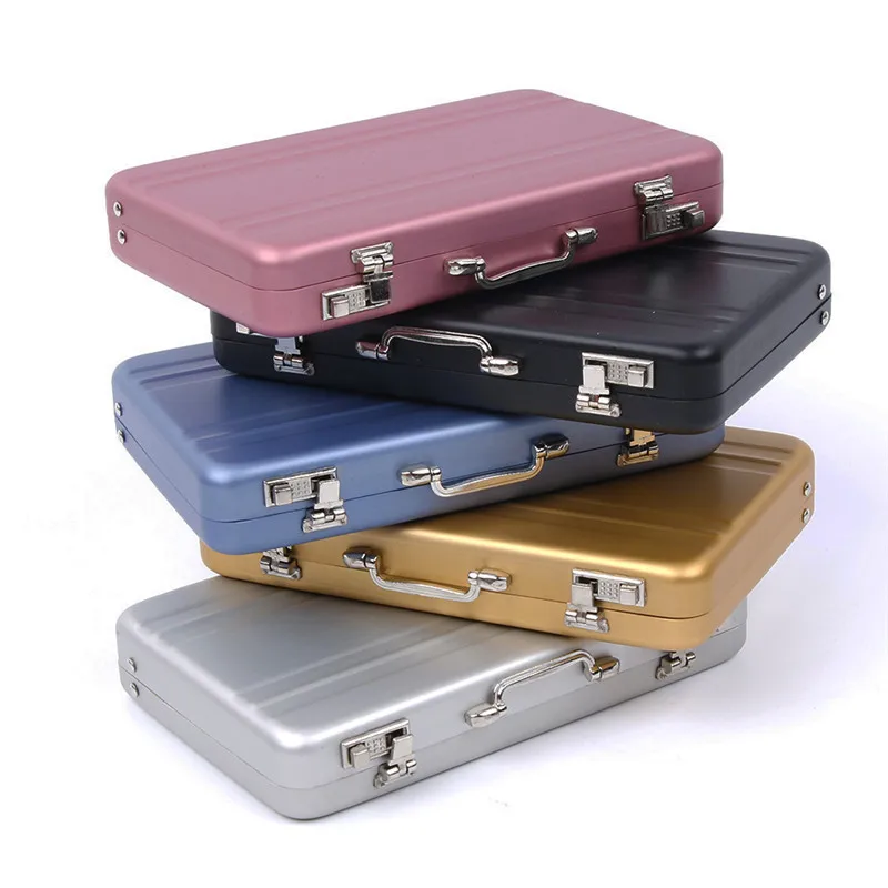 New Aluminum Storage Box Business ID Credit Card Holder Mini Suitcase Bank Card Box Holder Jewelry Case Organizer Rectangle, Blue,black,sliver,gold,pink
New Aluminum Storage Box Business ID Credit Card Holder Mini Suitcase Bank Card Box Holder Jewelry Case Organizer Rectangle, Blue,black,sliver,gold,pink