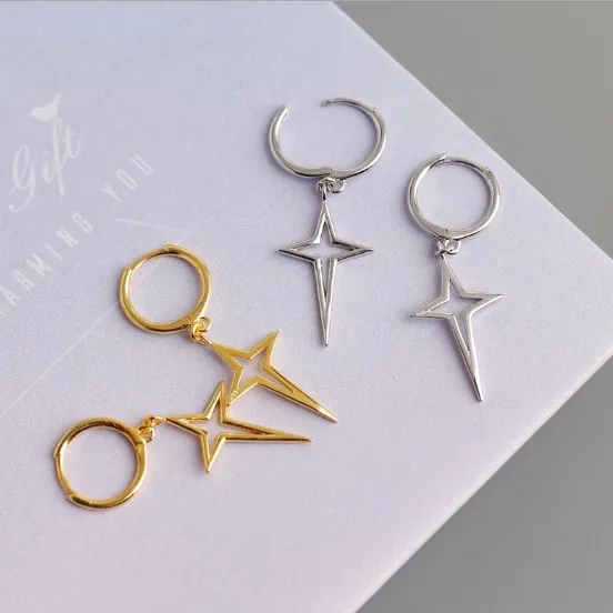 925 Sterling Silver Hoop Earrings Star Huggie Earring Cross women Fashion Ear Jewelrys, Gold;silver
925 Sterling Silver Hoop Earrings Star Huggie Earring Cross women Fashion Ear Jewelrys, Gold;silver