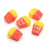 Factory New Arrive Cute 3D Resin French Fries Kawaii Resin Flatback Fast Food Snack French Fries Dollhouse Miniature Craft
