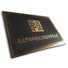 Custom Outdoor Vintage Decorative Metal Logo Plate Etched Commemorative Brass Plaque Sign
