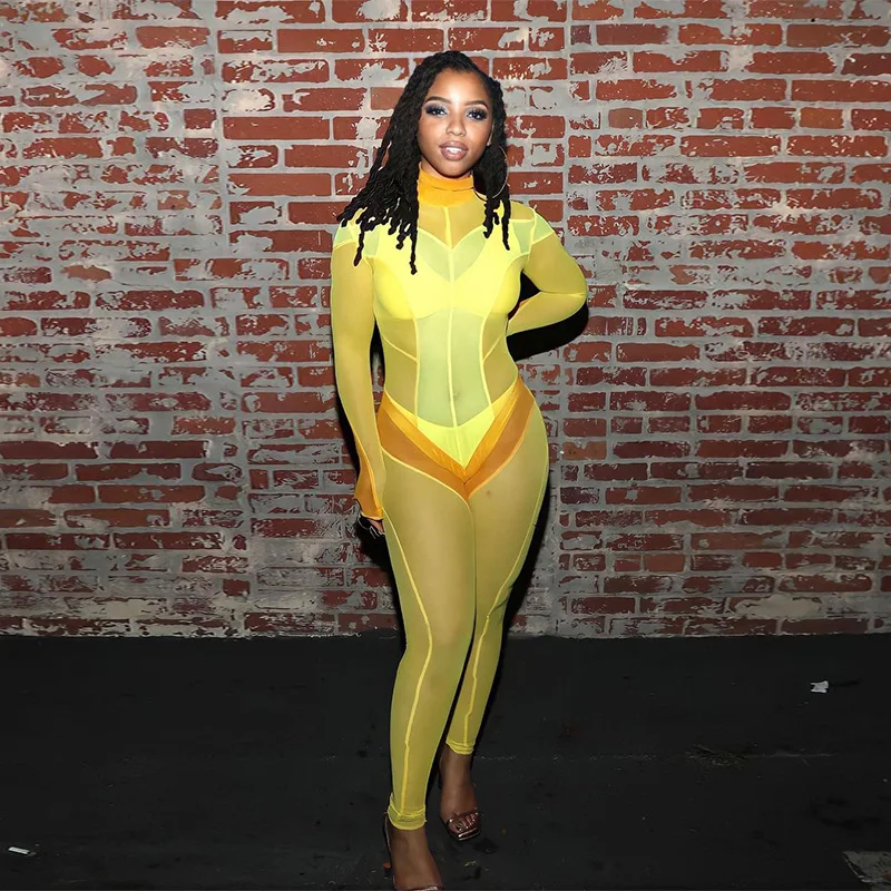 Party Midnight See Through Long Sleeve Mesh one piece jumpsuit women One-pieces dress
Party Midnight See Through Long Sleeve Mesh one piece jumpsuit women One-pieces dress