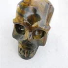 wholesale natural tiger eye stone hand carved crystal dragon quartz healing blue skulls agate for sale