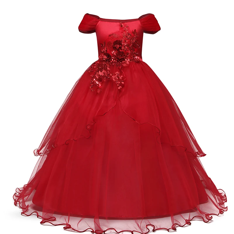 Red Christmas Party Girl Kids Dress Flower Long Lace Elegant Princess Children Prom Gowns Dresses Girl Evening Long Tulle Dress
Red Christmas Party Girl Kids Dress Flower Long Lace Elegant Princess Children Prom Gowns Dresses Girl Evening Long Tulle Dress