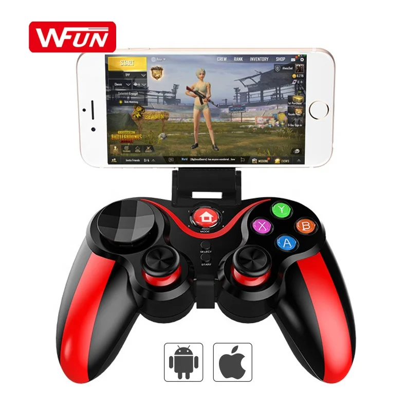 

Game ControllerJoystick for Pubg iOS/TV/Android/Windows/PS3 Mobile Wireless Gamepad, Blue/red