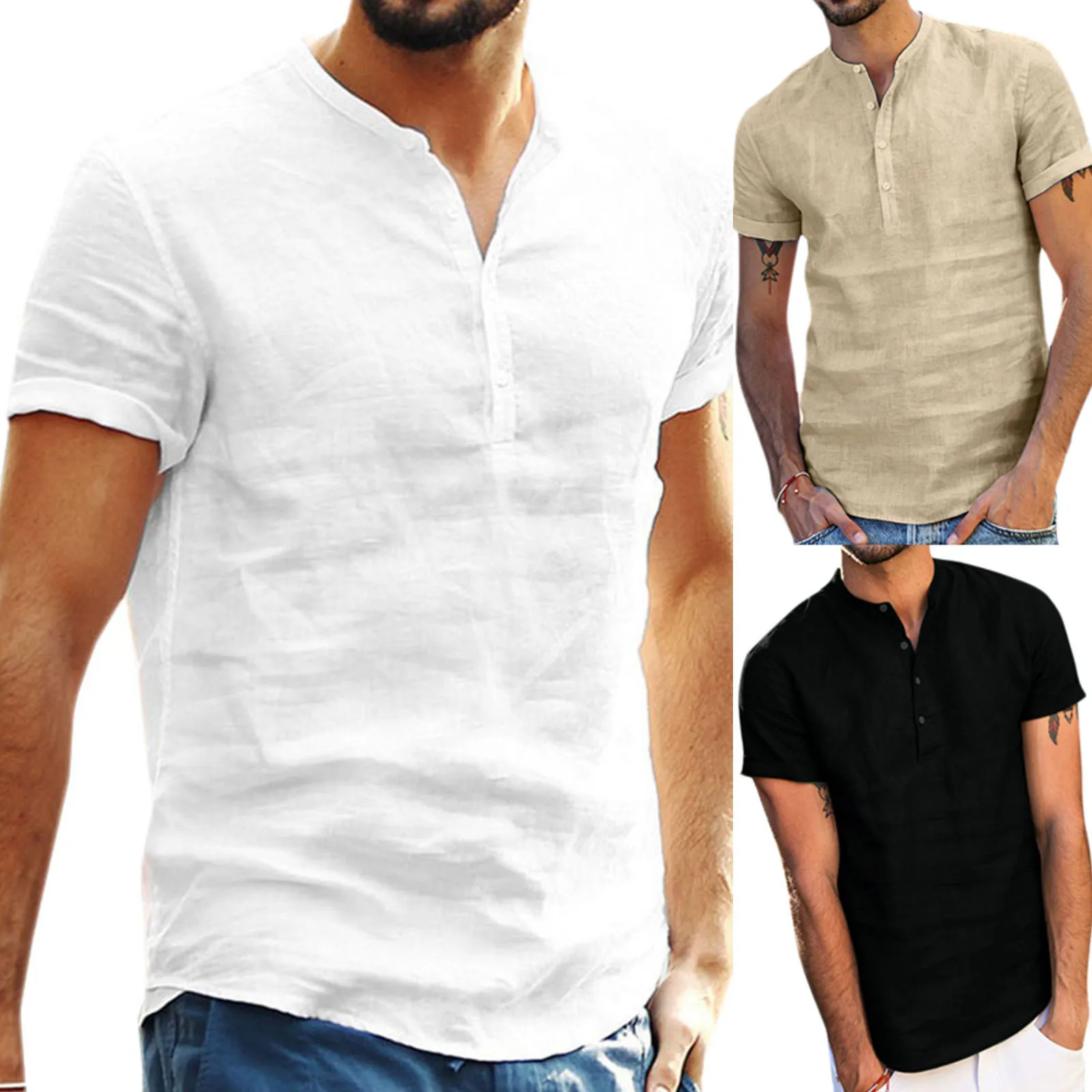 Cool and breathable linen men's shirt short sleeve stand collar source factory men's shirt, Picture shown
Cool and breathable linen men's shirt short sleeve stand collar source factory men's shirt, Picture shown
