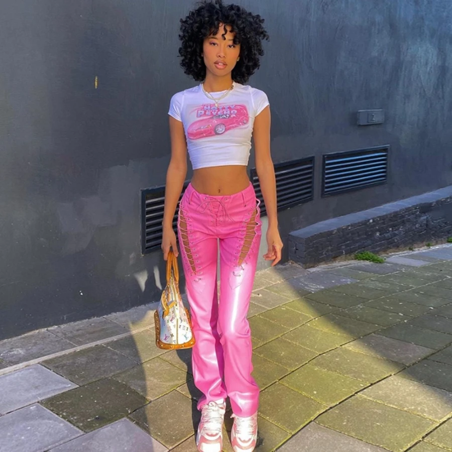 Nibber K21P00566 Trend Hollow Out Strappy Street Y2K Punk Straight Trousers 2021 Casual PU Leather Long Pants Women, Customized color
Nibber K21P00566 Trend Hollow Out Strappy Street Y2K Punk Straight Trousers 2021 Casual PU Leather Long Pants Women, Customized color