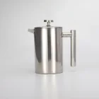 Stainless Steel Stainless Steel Double Wall Insulated French Press Coffee Maker Color Customized