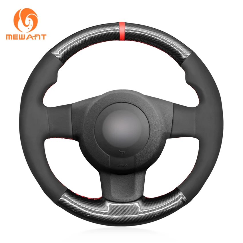 

Custom Hand Sewing Carbon Black Soft Suede Steering Wheel Cover for Seat Leon 1P FR Cupra Ibiza 6L MK2 2005 2006 2007 2008 2009