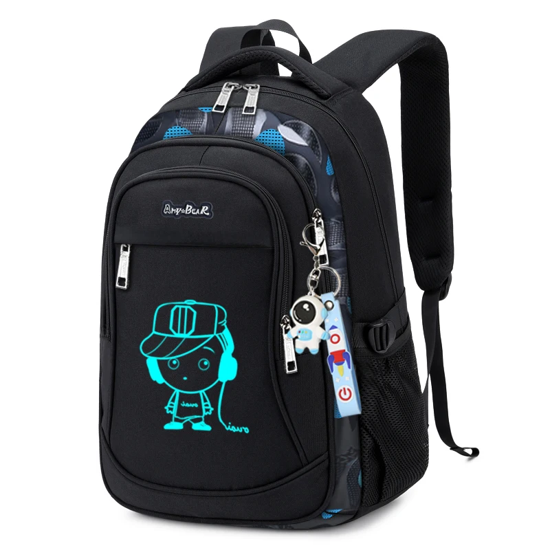 Hot-selling personality fashion student backpack, comfortable, lightweight and decompression children's school bag, Black
Hot-selling personality fashion student backpack, comfortable, lightweight and decompression children's school bag, Black