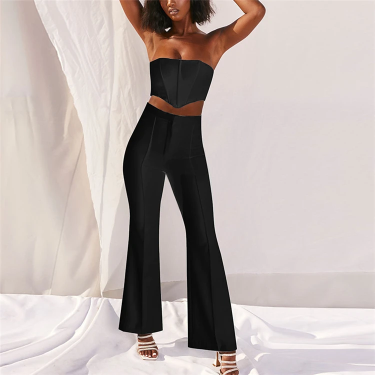 D96721 Fashion short top Pants set hot style flared pants two piece set women 2 piece set clothing
D96721 Fashion short top Pants set hot style flared pants two piece set women 2 piece set clothing