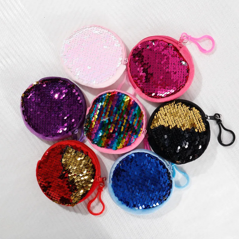 Customized creative small sequin portable earphone storage coin purse keychain children's two-color key case, Red, purple, blue, black, pink, rose, color
Customized creative small sequin portable earphone storage coin purse keychain children's two-color key case, Red, purple, blue, black, pink, rose, color