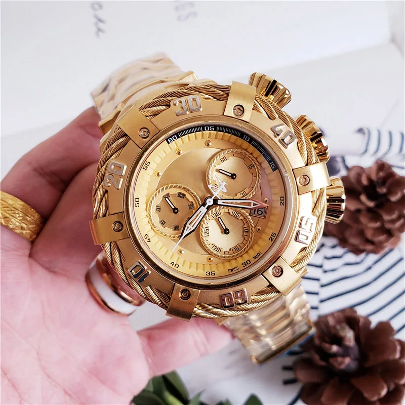 2021 Luxury Hot Sell big size gold waterproof quartz watch with stainless steel strap Mens watch Quartz Wristwatches
2021 Luxury Hot Sell big size gold waterproof quartz watch with stainless steel strap Mens watch Quartz Wristwatches