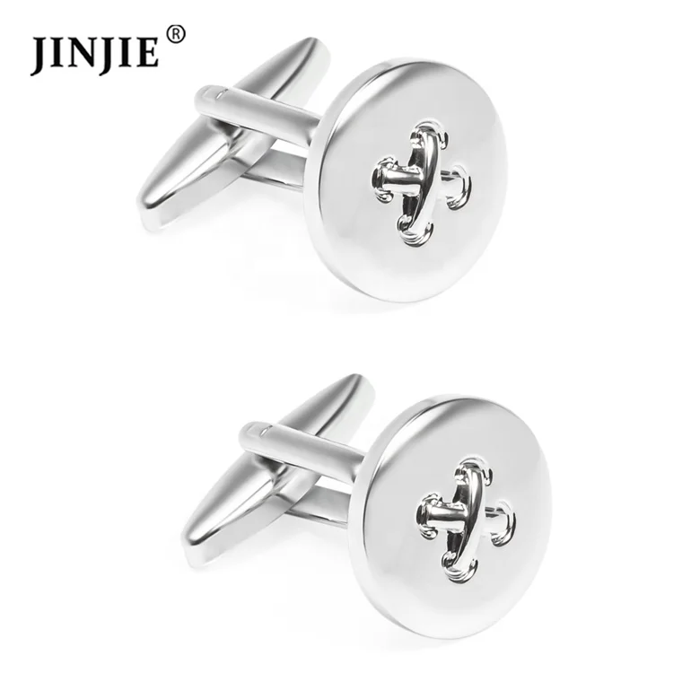 Wholesale round metal button cufflinks for men for French shirt 
Wholesale round metal button cufflinks for men for French shirt