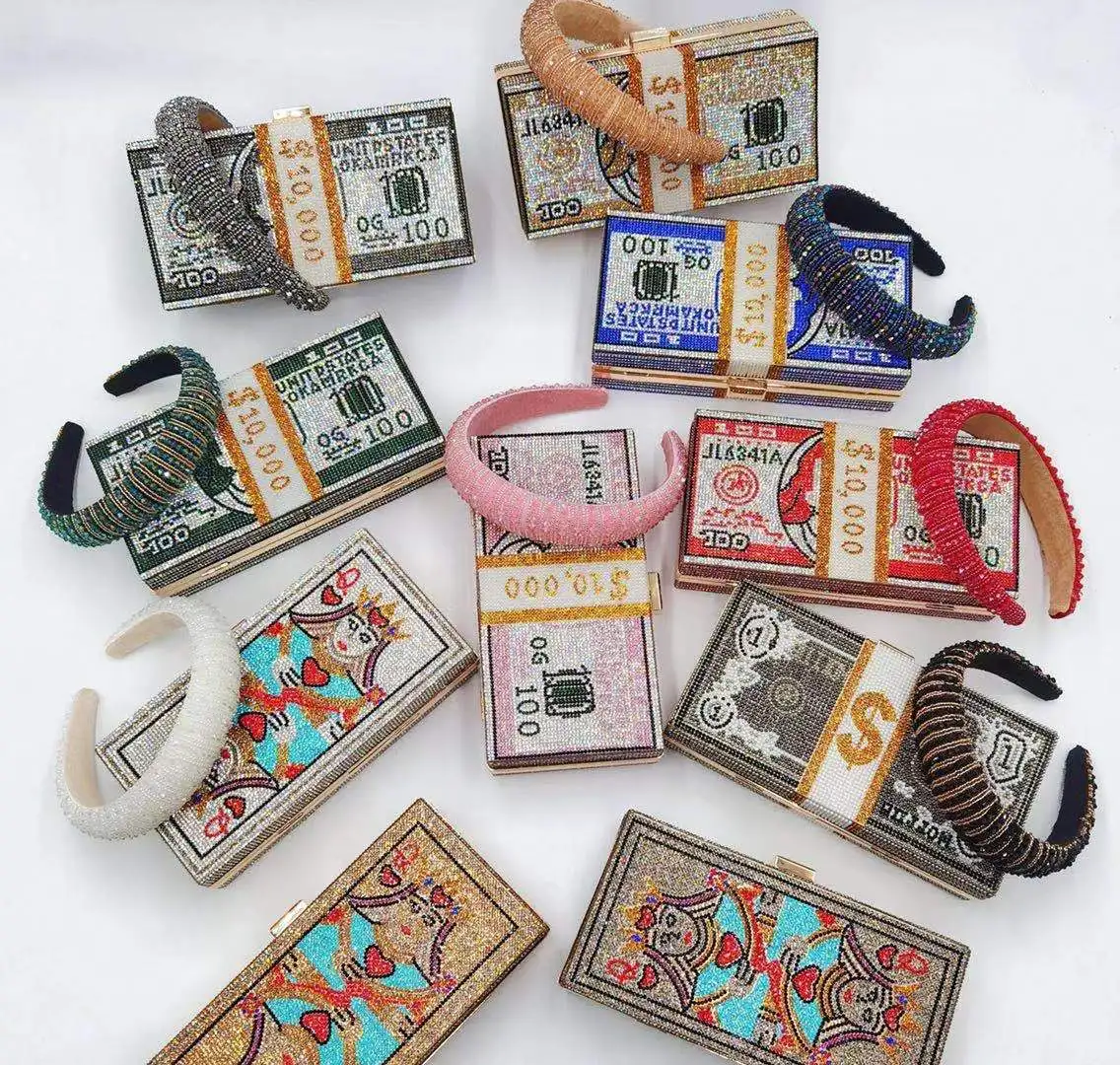 Wholesale 2021High Quality crystal dollar bag Luxury Money Rhinestone bags in bling Party Evening Clutch Bags, Silver/gold/gun/purple/grey/red/multi
Wholesale 2021High Quality crystal dollar bag Luxury Money Rhinestone bags in bling Party Evening Clutch Bags, Silver/gold/gun/purple/grey/red/multi