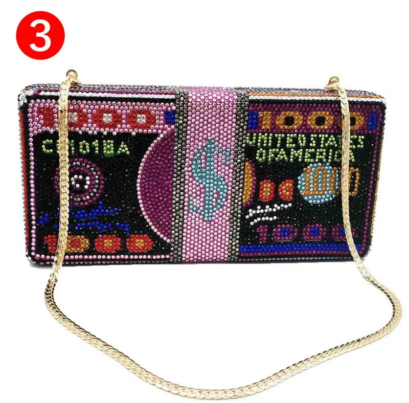 New colorful Wholesales Women Hot-Fixed $1000 Dollar Money Crystal Clutch Evening Diamond Evening Purse Bags
New colorful Wholesales Women Hot-Fixed $1000 Dollar Money Crystal Clutch Evening Diamond Evening Purse Bags
