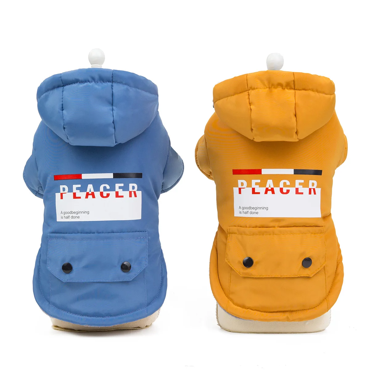 Custom Wholesale Pet Apparel Warm Dog Clothes Winter Peacekeeper Hooded Dog Thick Coat
Custom Wholesale Pet Apparel Warm Dog Clothes Winter Peacekeeper Hooded Dog Thick Coat
