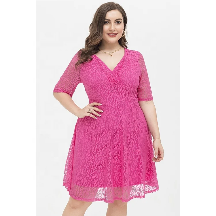 Superior Quality Dresses Women Lady Elegant Plus Size Short Sleeve Lace Stretchy Dress
Superior Quality Dresses Women Lady Elegant Plus Size Short Sleeve Lace Stretchy Dress