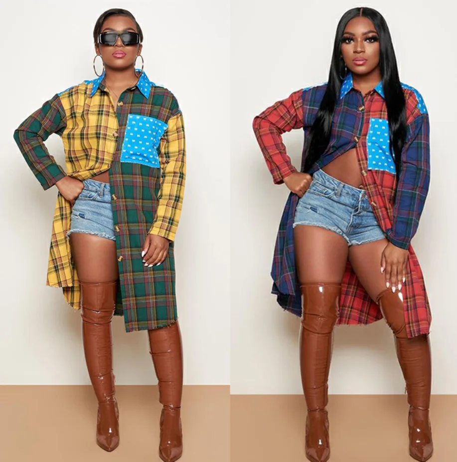 2021 Trendy Custom Plaid White Woman Long Sleeve Sexy Deep V Neck Tops Fall Clothing Women Plus Size Ladies Blouses
2021 Trendy Custom Plaid White Woman Long Sleeve Sexy Deep V Neck Tops Fall Clothing Women Plus Size Ladies Blouses