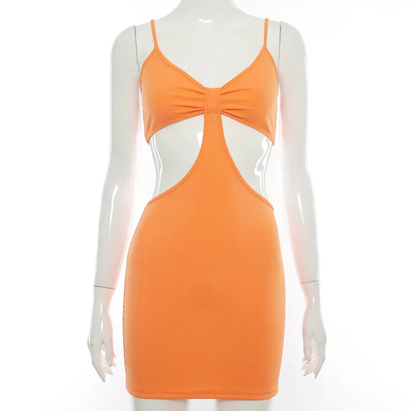 2021 summer sexy dress women hollow out backless mini rib bodycon club dress, Orange/black/white/yellow/blue
2021 summer sexy dress women hollow out backless mini rib bodycon club dress, Orange/black/white/yellow/blue
