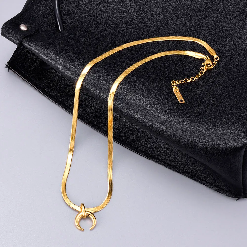 18k Gold Stainless Steel Snake Pendant Necklace Goodluck Snake Chain Necklace For Women snake pendant necklace
18k Gold Stainless Steel Snake Pendant Necklace Goodluck Snake Chain Necklace For Women snake pendant necklace