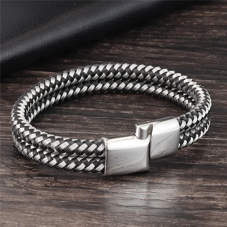 Europe America New Style 2020 Hand Jewelry Stainless Steel Wire Braided Fashion Mens Bracelets
Europe America New Style 2020 Hand Jewelry Stainless Steel Wire Braided Fashion Mens Bracelets