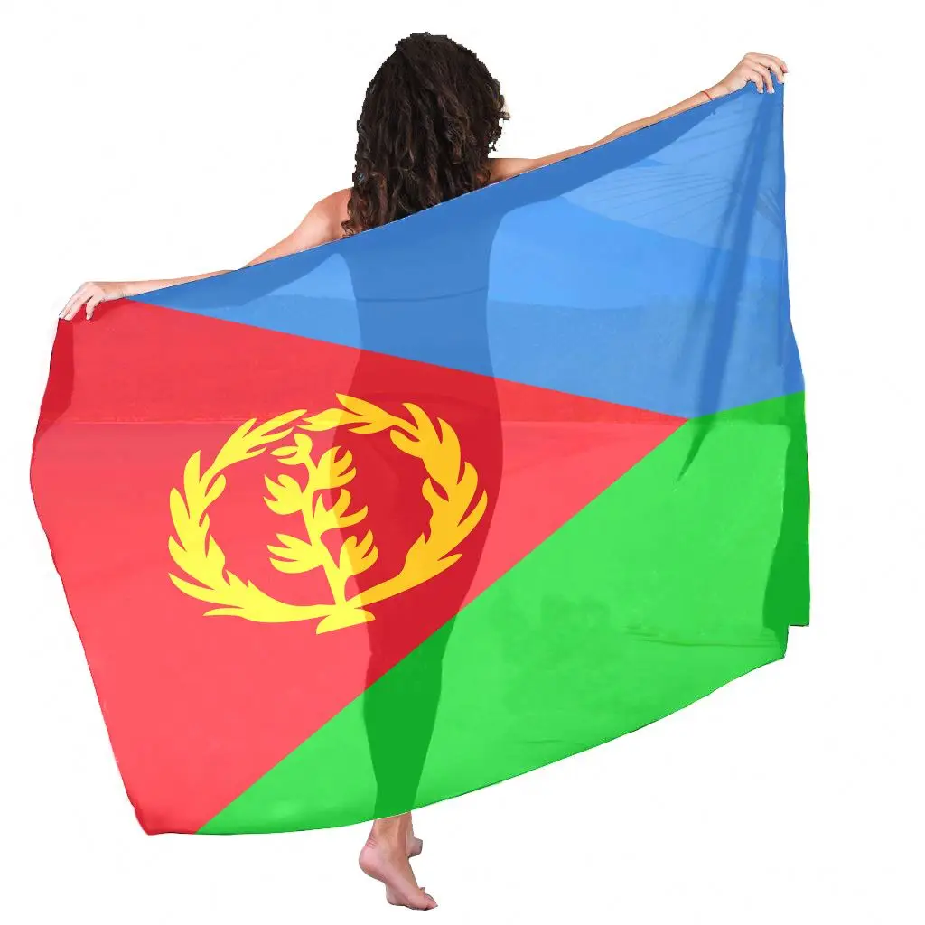 Eritrea Flag Sarongs Eritrean Scarf 145*115 cm Beach Cover up Swimwear For Women Custom Logo Text Design Wholesale Beach Skirt, Customized color
Eritrea Flag Sarongs Eritrean Scarf 145*115 cm Beach Cover up Swimwear For Women Custom Logo Text Design Wholesale Beach Skirt, Customized color