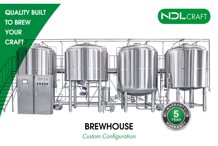 Beer Mash Lauter Whirlpool Kettle Brewing Tank Brewery System Stainless