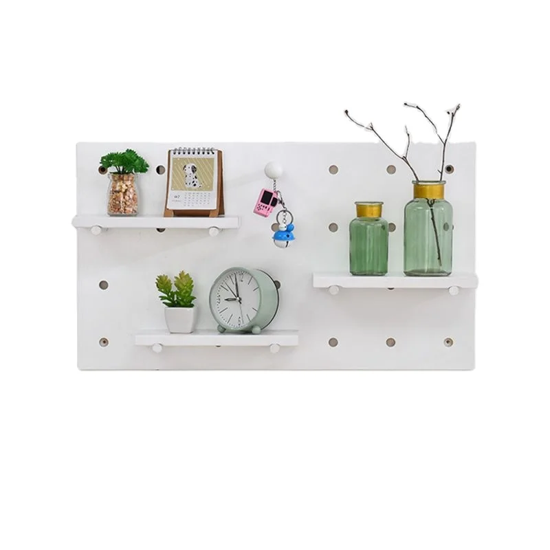 Hot sell popular storage organizer hanging rack wooden decorative pegboard shelf wooden display wall shelf
Hot sell popular storage organizer hanging rack wooden decorative pegboard shelf wooden display wall shelf