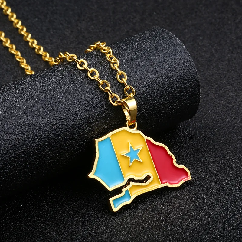 Senegal Map Flag Stainless Steel Necklace Women Punk Gothic Gold Color Pendant Necklaces (KSS268), Same as the picture
Senegal Map Flag Stainless Steel Necklace Women Punk Gothic Gold Color Pendant Necklaces (KSS268), Same as the picture