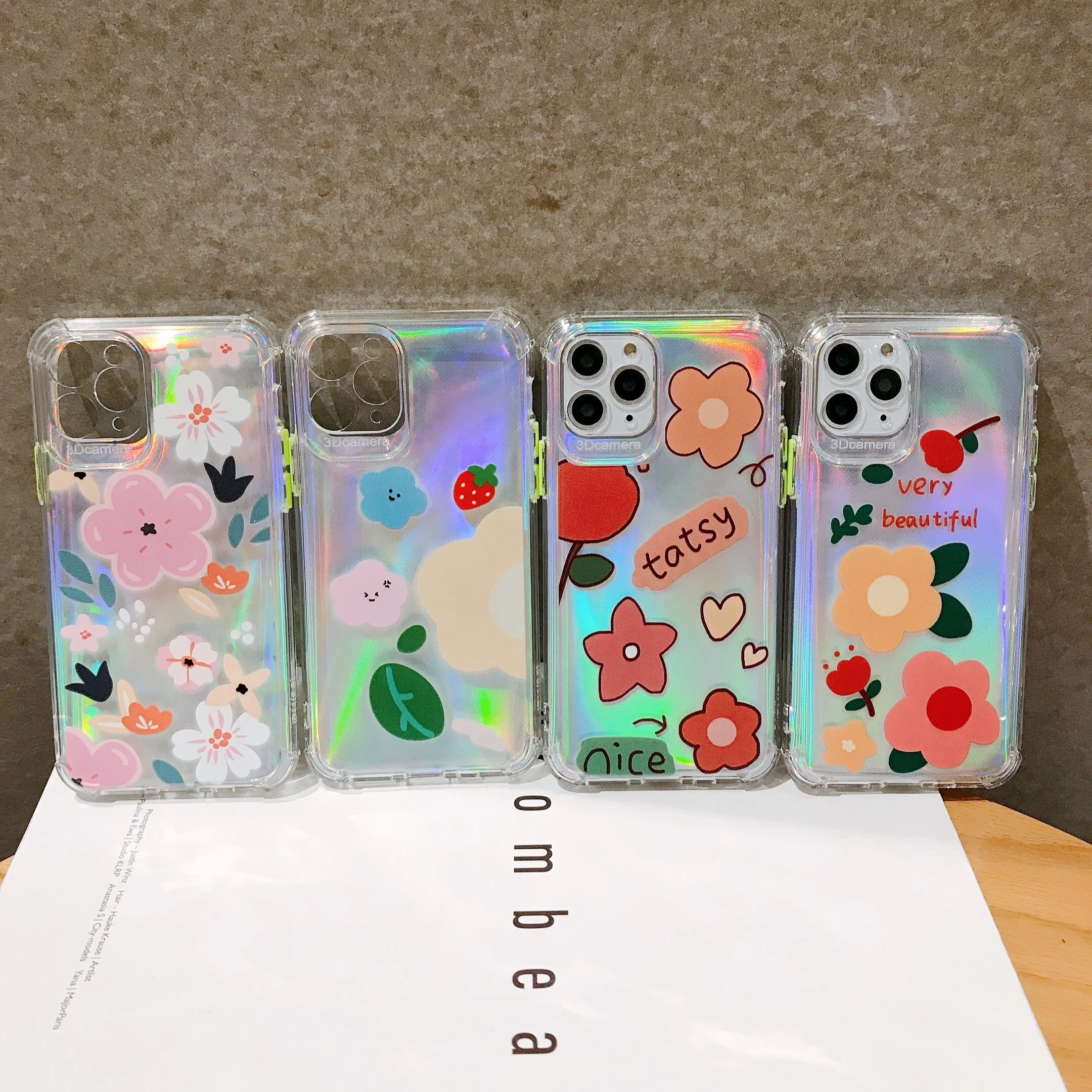 Hot Selling Clear Printing Flower Pattern Drop Resistant Transparent Laser 2mm TPU Mobile Phone Case for iPhone 11, Multi colors
Hot Selling Clear Printing Flower Pattern Drop Resistant Transparent Laser 2mm TPU Mobile Phone Case for iPhone 11, Multi colors