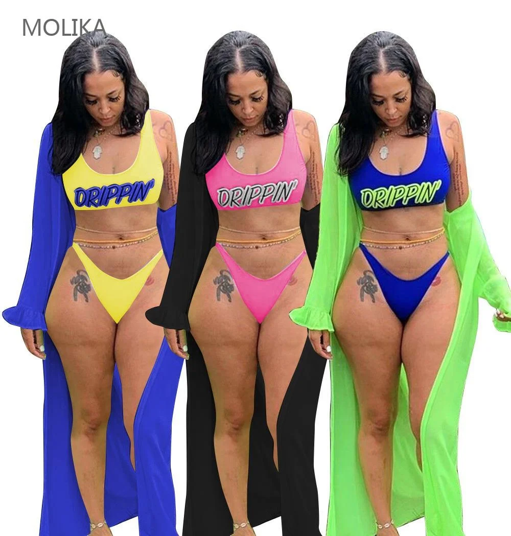 2021 New Arrivals Summer Beachwear Letter Swimsuit 3 piece Swimsuit Ladies Beachwear
2021 New Arrivals Summer Beachwear Letter Swimsuit 3 piece Swimsuit Ladies Beachwear